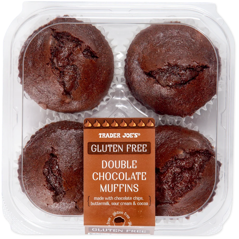 Trader Joes Gluten Free Double Chocolate Muffins/14 Oz
