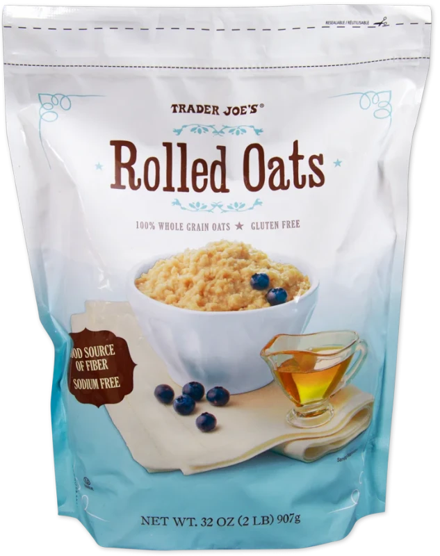 Rolled Oats 32 Oz Gluten Free Whole Grain Breakfast Cereal High Fiber