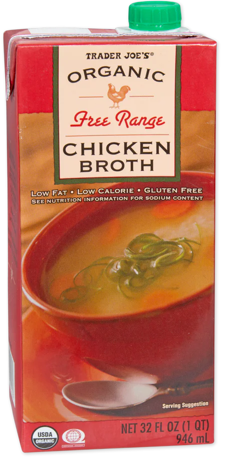 Trader Joes Organic Free Range Chicken Broth 32 Fl Oz