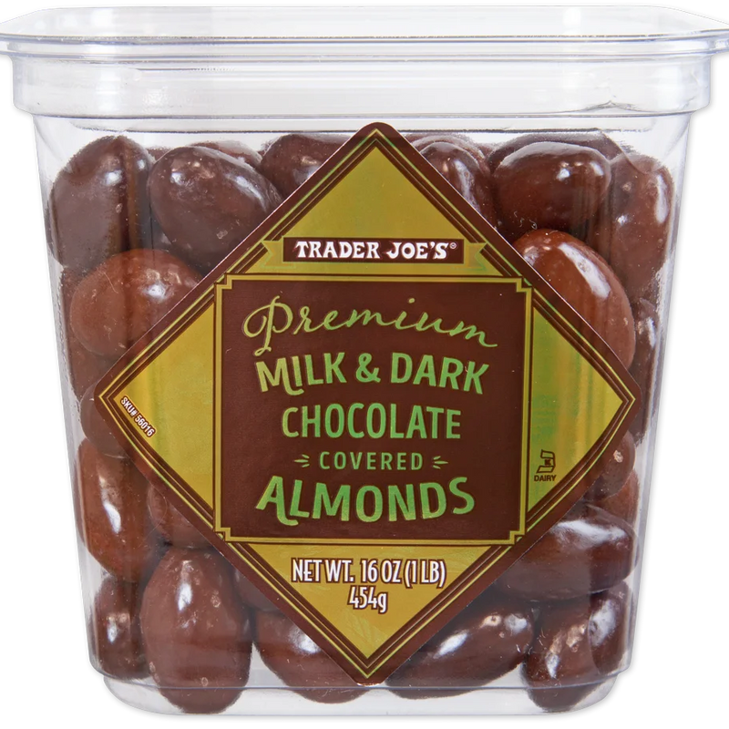 Trader Joe’s Premium Milk & Dark Chocolate Covered Almonds/16 Oz