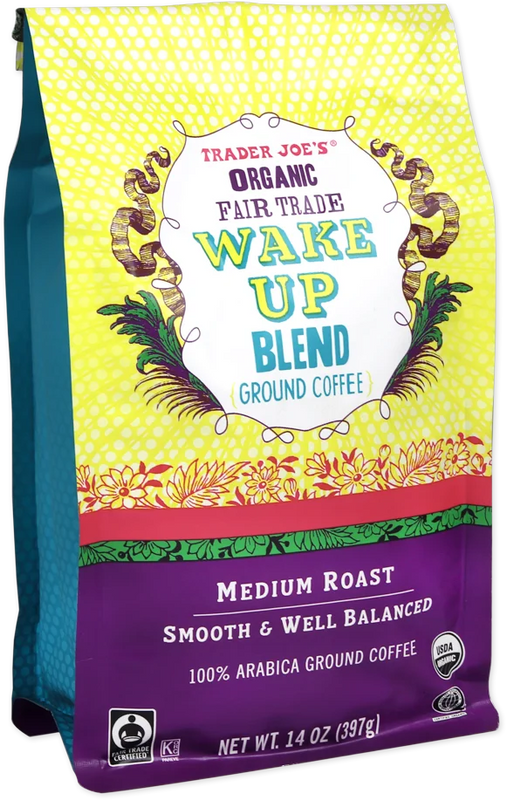 Organic Fair Trade Wake Up Blend Ground Coffee 14 Oz