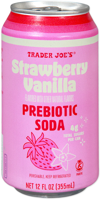 Strawberry Vanilla Prebiotic Soda-12FL OZ