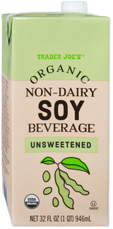 Organic Non-Dairy Soy Beverage Unsweetened 32 Fl Oz