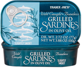 Wild Caught Boneless Grilled Sardines in Olive Oil 3.88 Oz