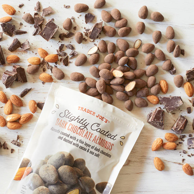Trader Joes Slightly Coated Dark Chocolate Almonds 10 Oz