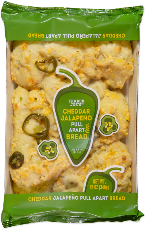 Trader Joes Cheddar Jalapeño Pull Apart Bread 12 Oz