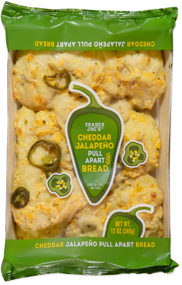 Trader Joes Cheddar Jalapeño Pull Apart Bread 12 Oz