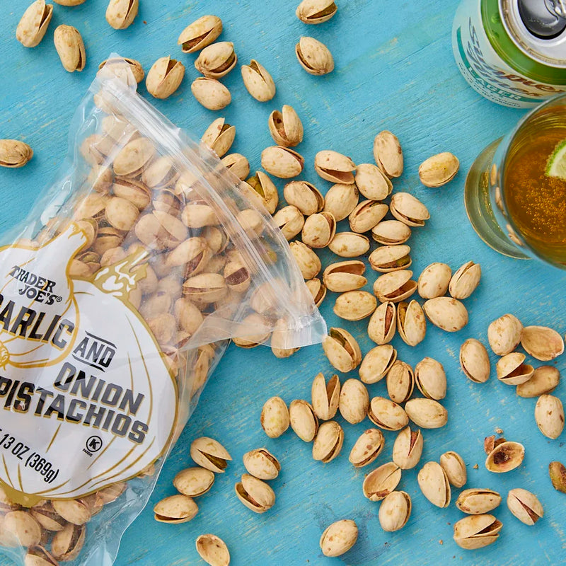 Trader Joe's Savory Snack Delight Garlic & Onion Pistachios 13 oz