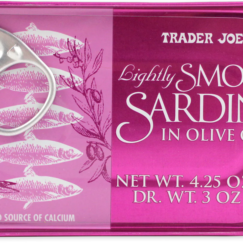 Trader Joes Lightly Smoked Sardines in Olive Oil/4.25 Oz