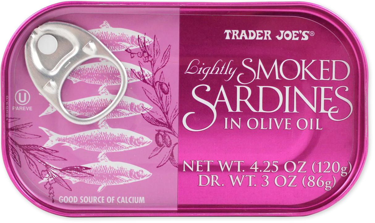 Trader Joes Lightly Smoked Sardines in Olive Oil/4.25 Oz