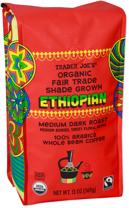 Organic Fair Trade Shade Grown Ethiopian Coffee 13 Oz