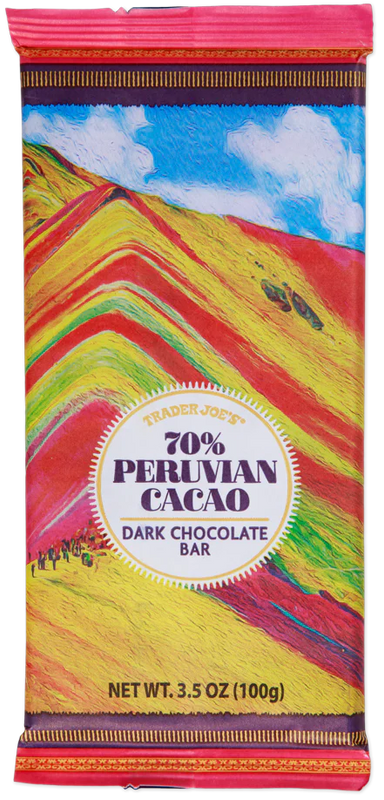 70% Peruvian Cacao Dark Chocolate Bar 3.5 oz