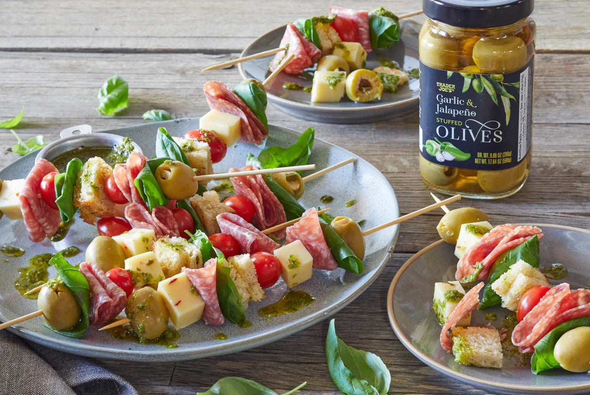 Trader Joes Garlic & Jalapeño Stuffed Olives/17.64 Oz