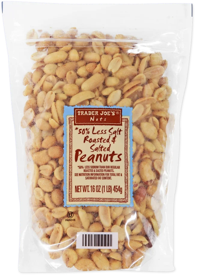 Trader Joe’s 50% Less Salt Roasted & Salted Peanuts/1 Lb