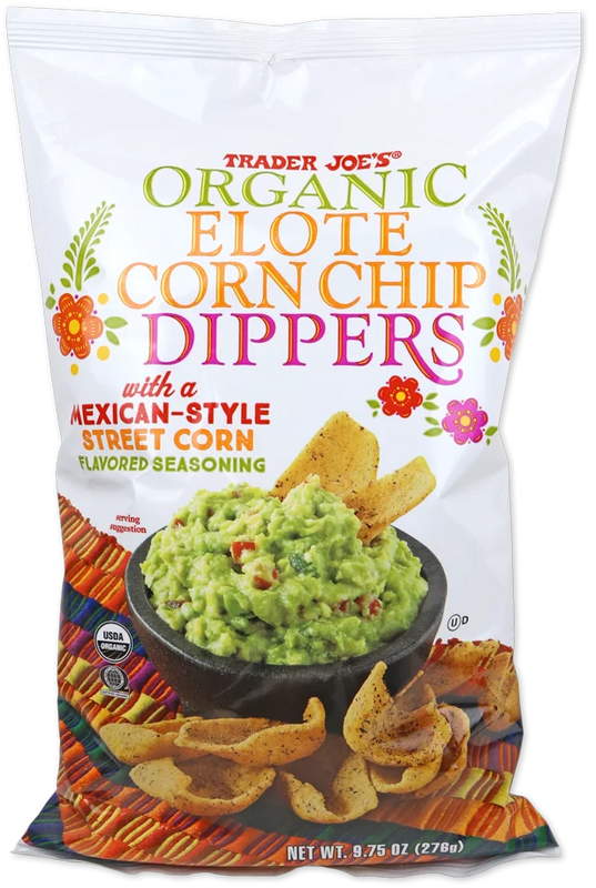 Trader Joes Organic Elote Corn Chip Dippers/9.75 Oz
