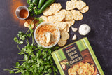 Trader Joes Organic Garlic Naan Crackers 10 Oz