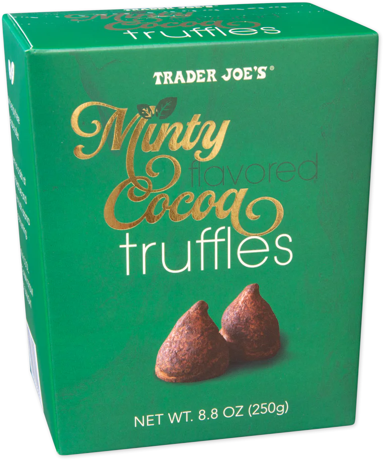 Trader Joes Minty Flavored Cocoa Truffles/8.8 Oz