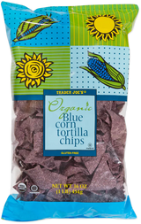 Trader Joes Organic Blue Corn Tortilla Chips 16 Oz