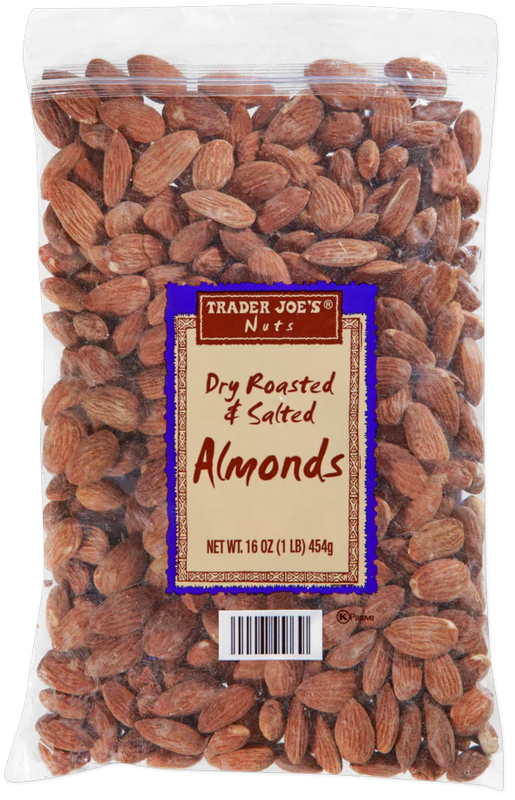 Dry Roasted & Salted Almonds 1 lb