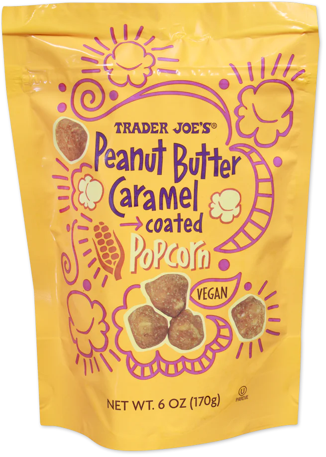Trader Joes Peanut Butter Caramel Coated Popcorn/6 Oz