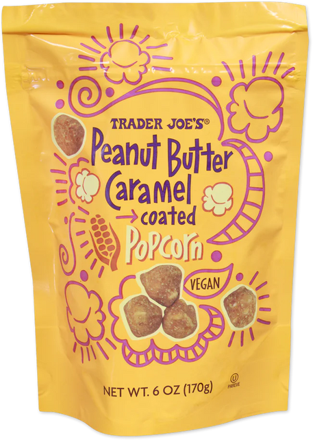 Trader Joes Peanut Butter Caramel Coated Popcorn/6 Oz
