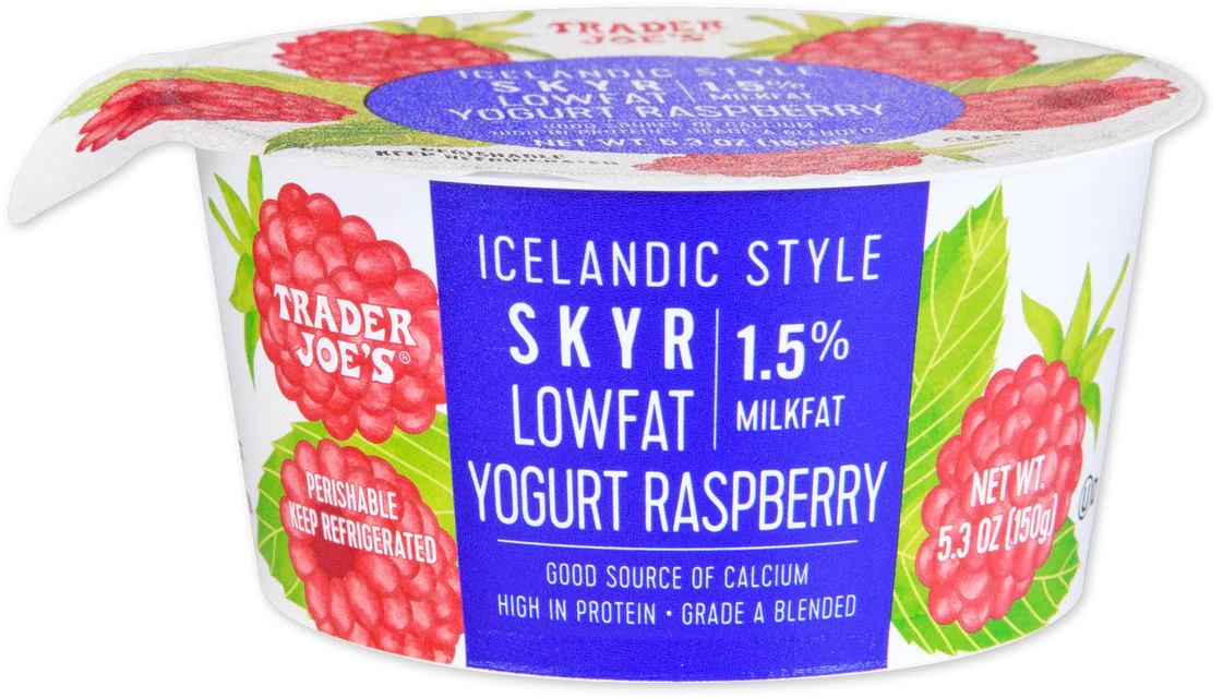 Lowfat Raspberry Skyr Yogurt Icelandic Style High Protein Creamy 5.3 Oz