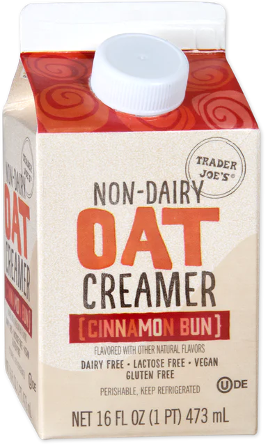 Cinnamon Bun Oat Creamer Non Dairy Vegan Coffee Creamer 16 Fl Oz