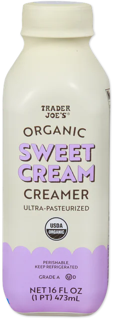 Organic Sweet Cream Coffee Creamer Rich & Smooth Dairy 16 Fl Oz