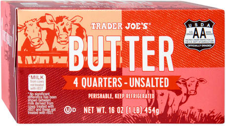 Unsalted Butter Quarters Creamy Baking & Cooking Butter 16 Oz