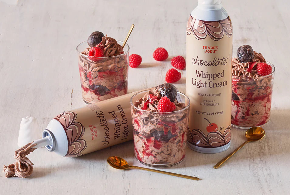 Chocolate Whipped Light Cream Rich & Fluffy Dessert Topping 13 Oz