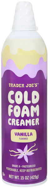 Vanilla Cold Foam Creamer Light & Fluffy Coffee Topper 15 Oz