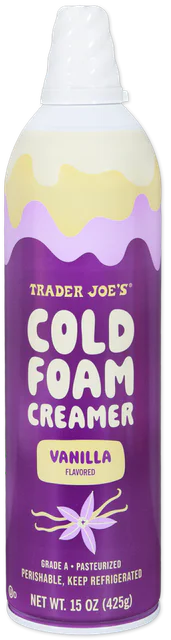Vanilla Cold Foam Creamer Light & Fluffy Coffee Topper 15 Oz
