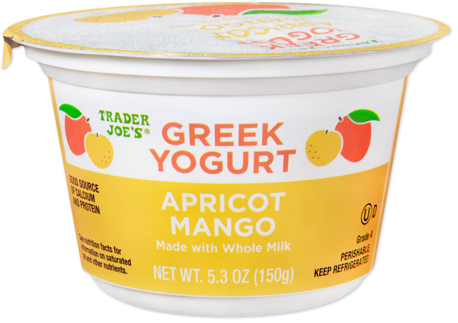 Apricot Mango Greek Yogurt Whole Milk Creamy Tropical Yogurt 5.3 Oz