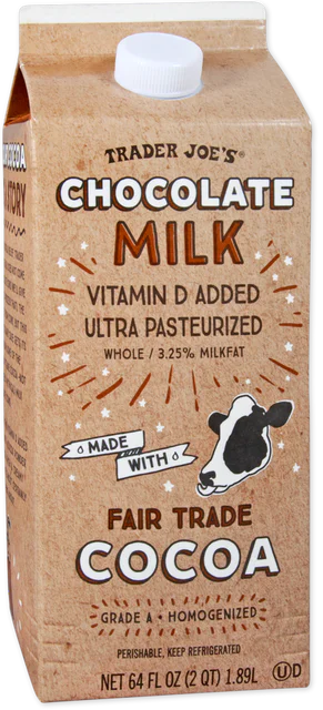 Chocolate Milk Fair Trade Cocoa Rich Creamy Dairy Drink 64 Fl Oz