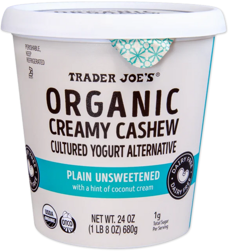 Organic Cashew Yogurt Alternative Plain Unsweetened Dairy Free 24 Oz