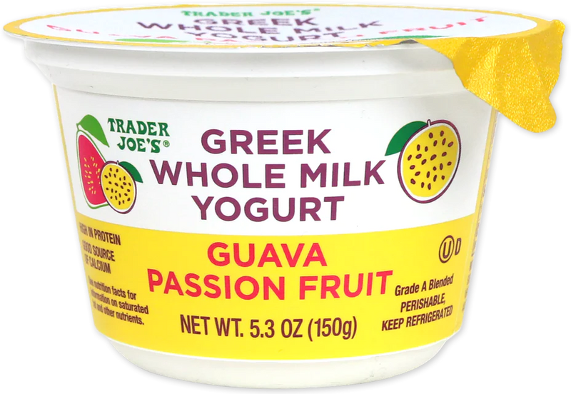 Guava Passion Fruit Greek Yogurt Whole Milk Creamy Tropical 5.3 Oz