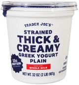Plain Greek Yogurt Thick & Creamy High Protein Strained Yogurt 32 Oz