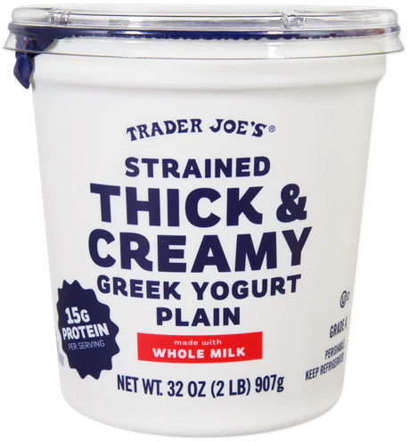 Plain Greek Yogurt Thick & Creamy High Protein Strained Yogurt 32 Oz