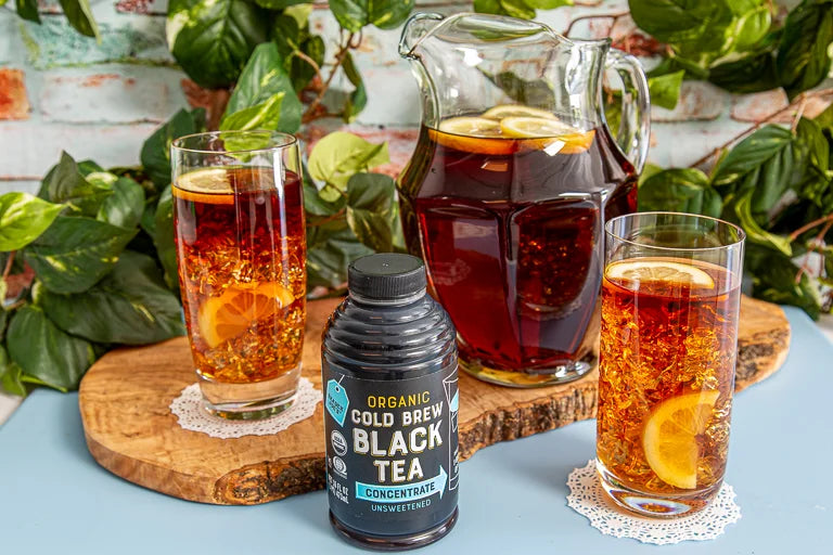 Cold Brew Black Tea Unsweetened Mix Concentrate Organic 16 Oz