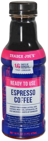 Ready to Use Espresso Coffee 16 Fl Oz Arabica Bold Flavor