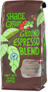 Shade Grown Espresso Blend 14 Oz Arabica Dark Roast Smooth