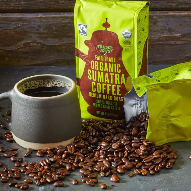 Fair Trade Organic Sumatra Coffee 13 Oz Arabica Medium Dark