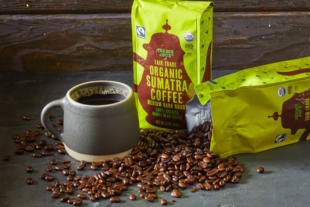 Fair Trade Organic Sumatra Coffee 13 Oz Arabica Medium Dark