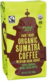 Fair Trade Organic Sumatra Coffee 13 Oz Arabica Medium Dark