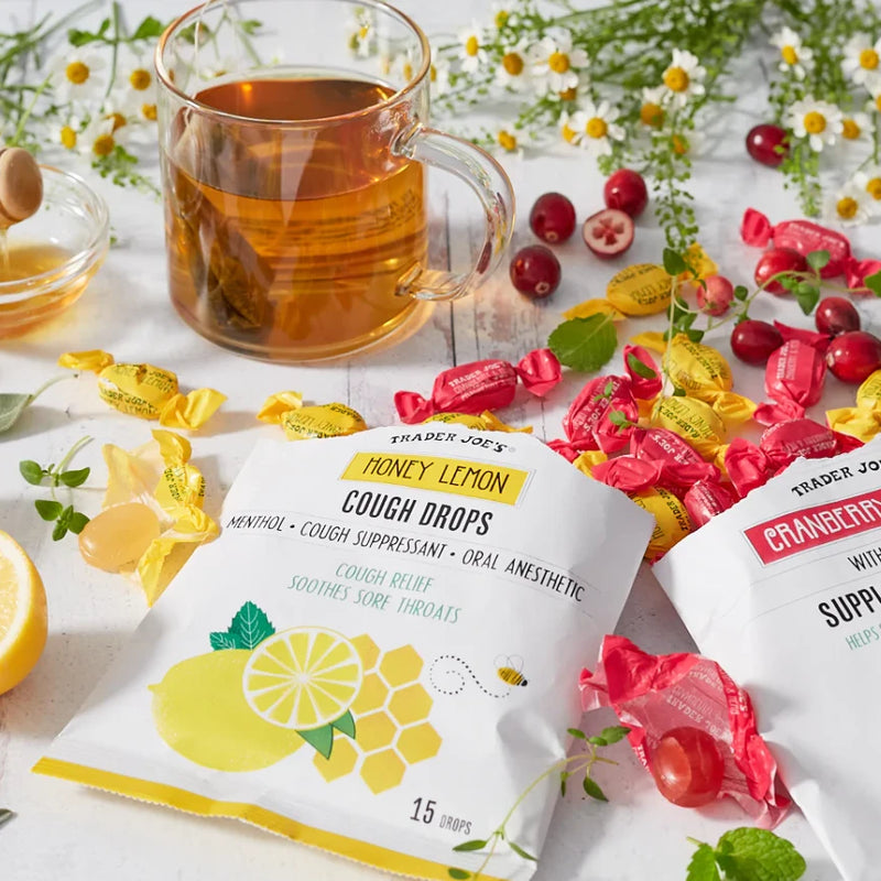 Honey Lemon Throat Drops 15pc Cough Relief