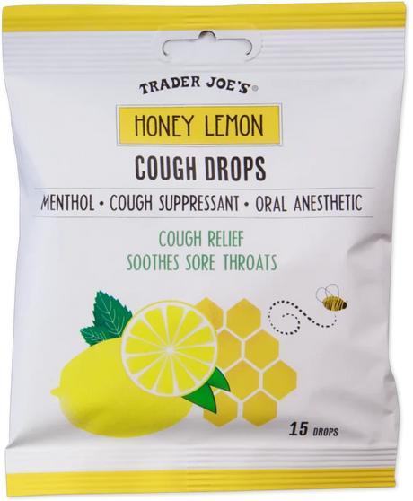 Honey Lemon Throat Drops 15pc Cough Relief