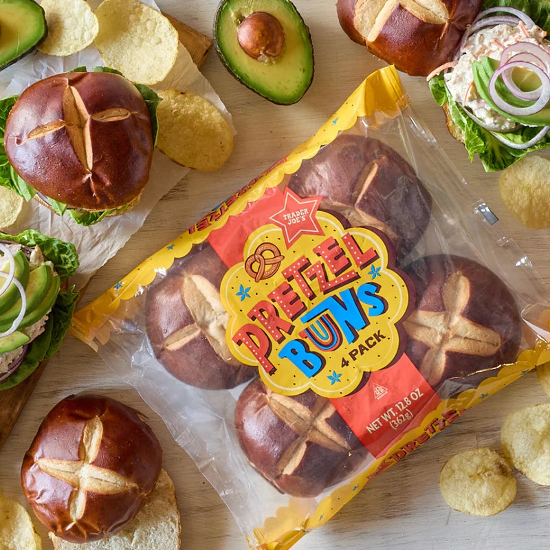 Pretzel Buns 12.8 Oz Soft Chewy Burger Buns