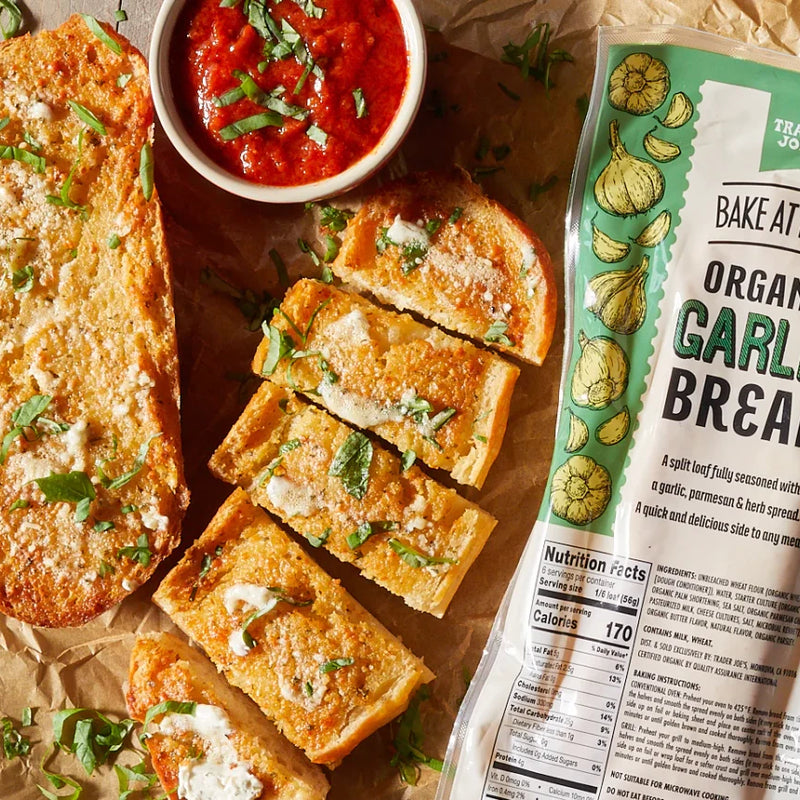 Organic Garlic Bread 12 Oz Bake at Home Rustic Garlic Parmesan Loaf
