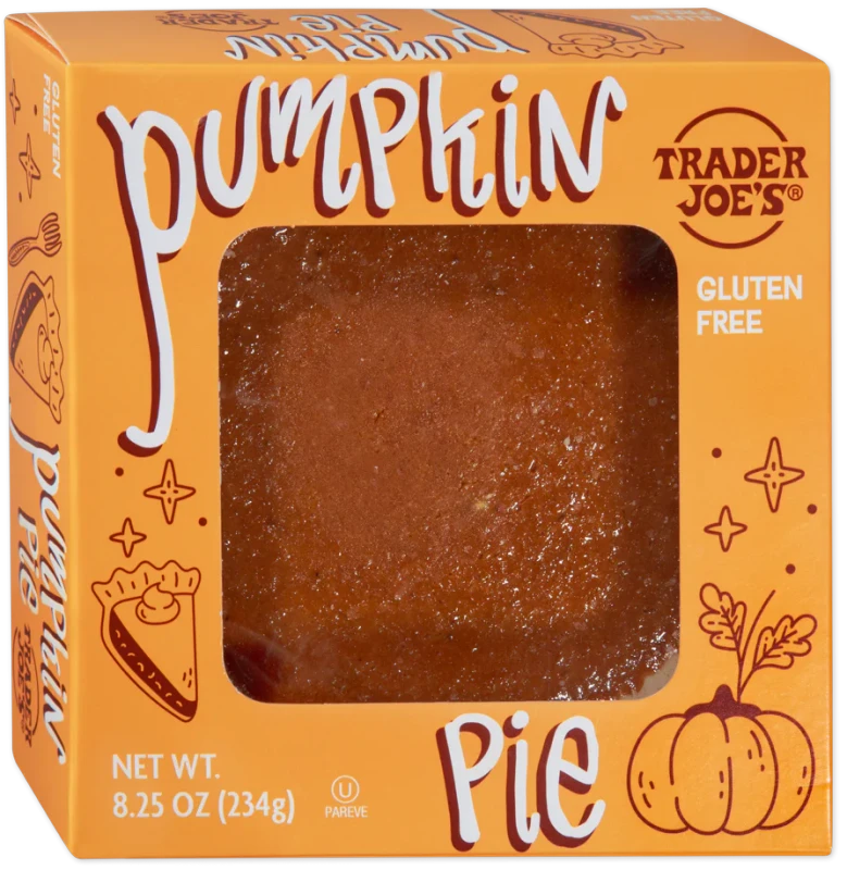 Gluten Free Pumpkin Pie 8.25 Oz Seasonal Crustless-Style Holiday Dessert