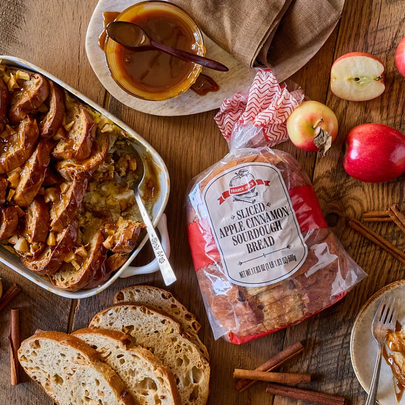 Sliced Apple Cinnamon Sourdough Bread 17.63 Oz Fall Seasonal Artisan Loaf